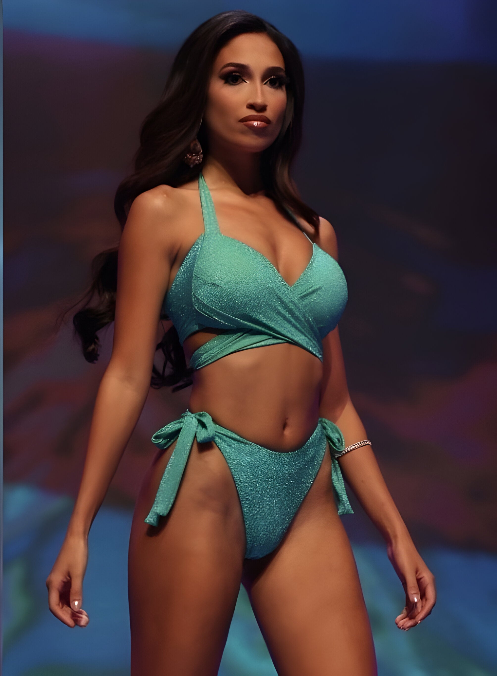 Boriquena Wrap Halter Padded Bikini Top