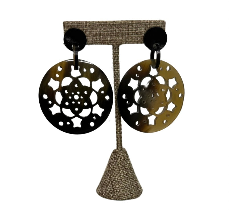 Bullhorn Disc Earrings