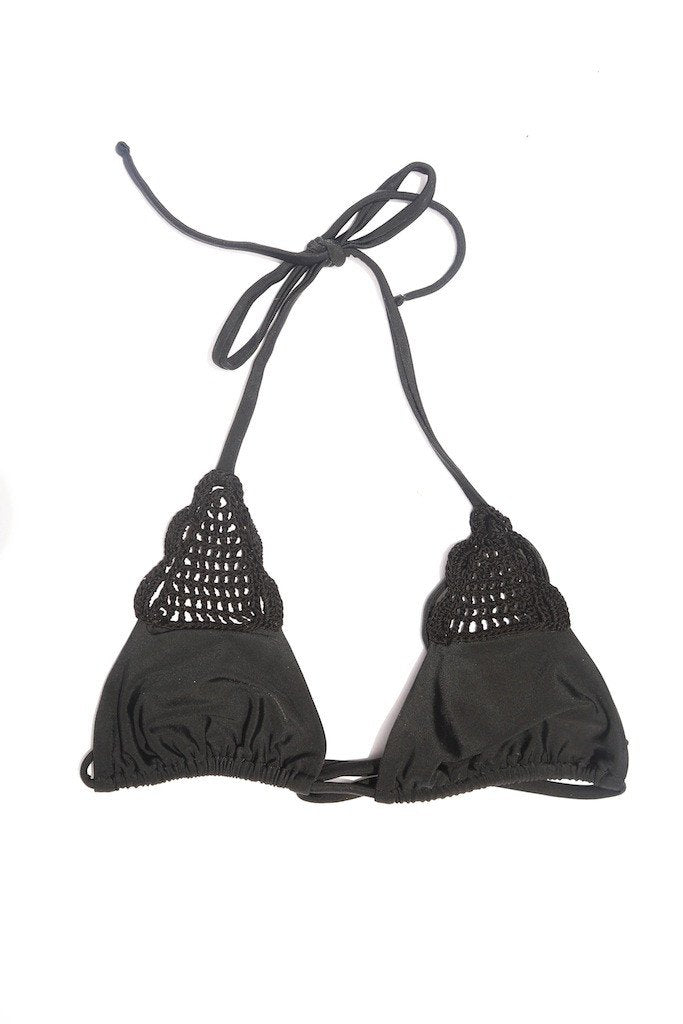 Love Yourself Triangle Crochet Bikini Top