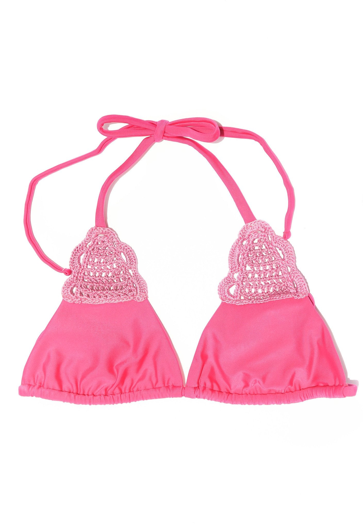 Love Yourself Triangle Crochet Bikini Top