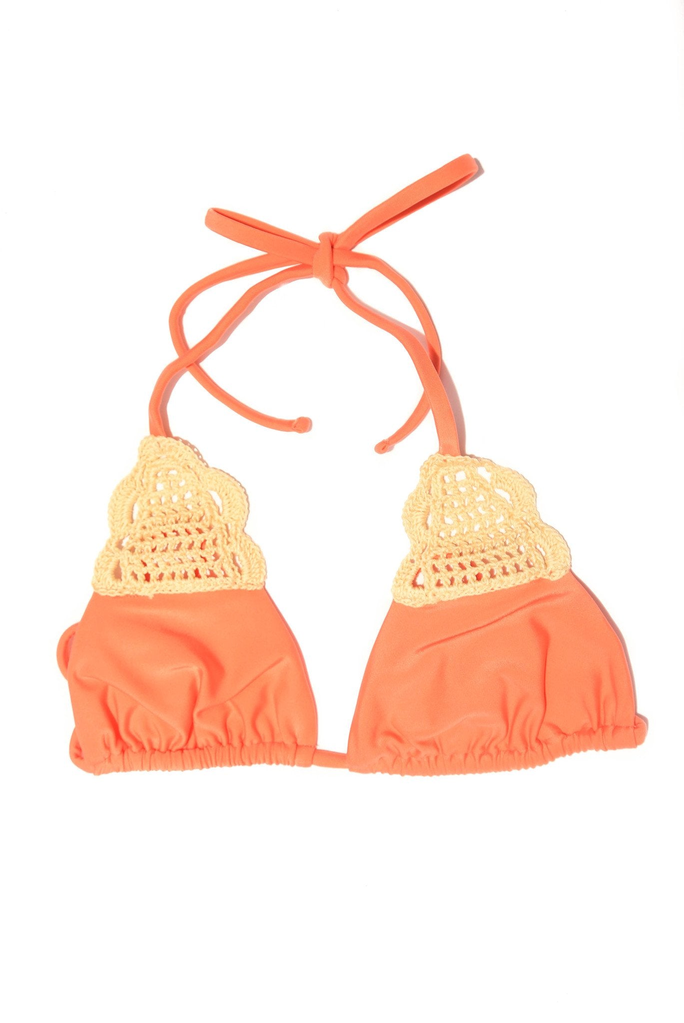 Love Yourself Triangle Crochet Bikini Top