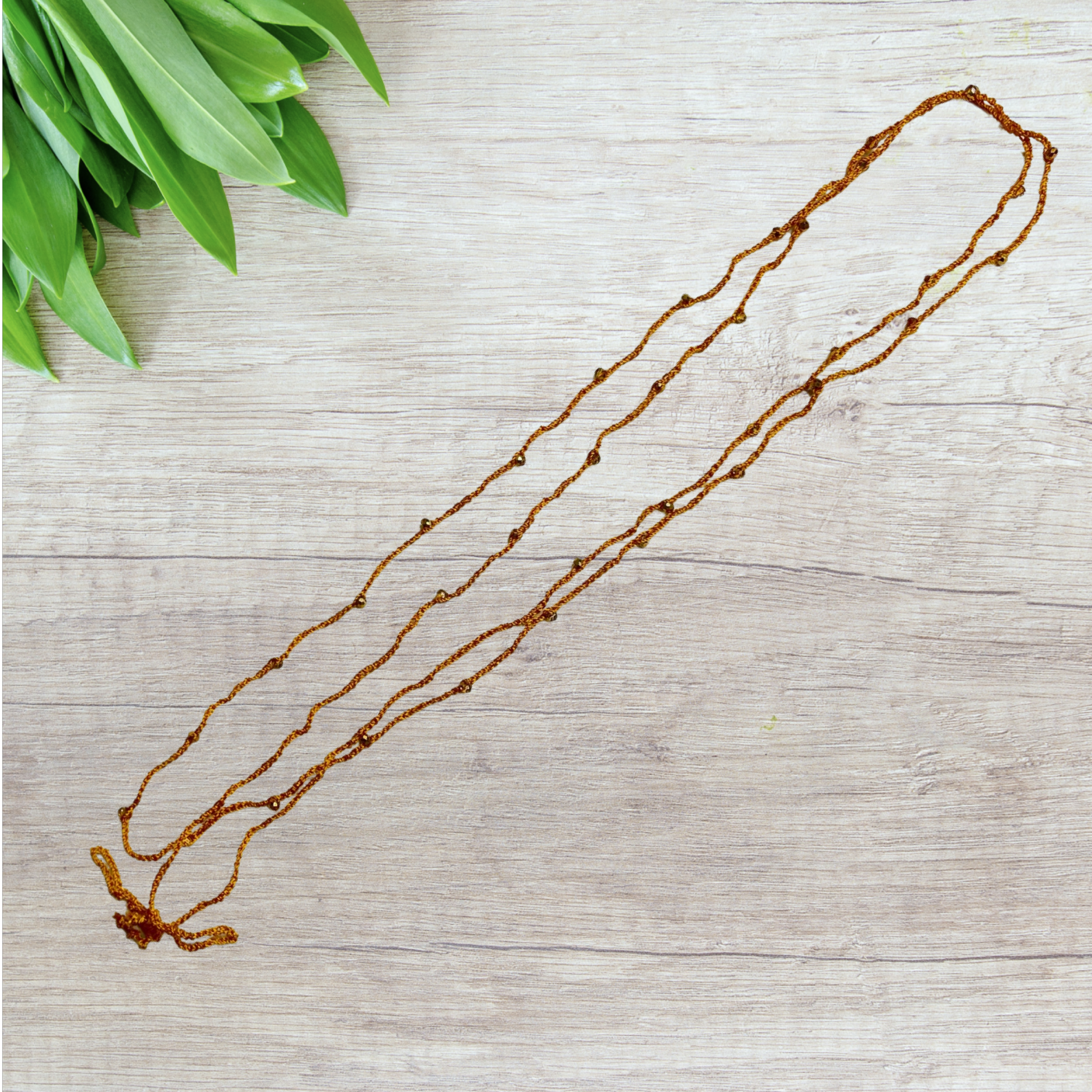 Elan Handmade Crochet String Choker and Bracelet