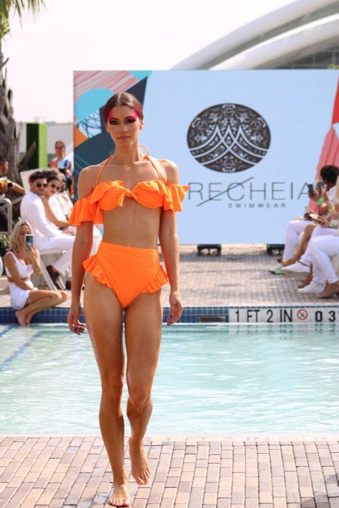 Celia Highwaisted Bikini Bottom with Side Ruffles
