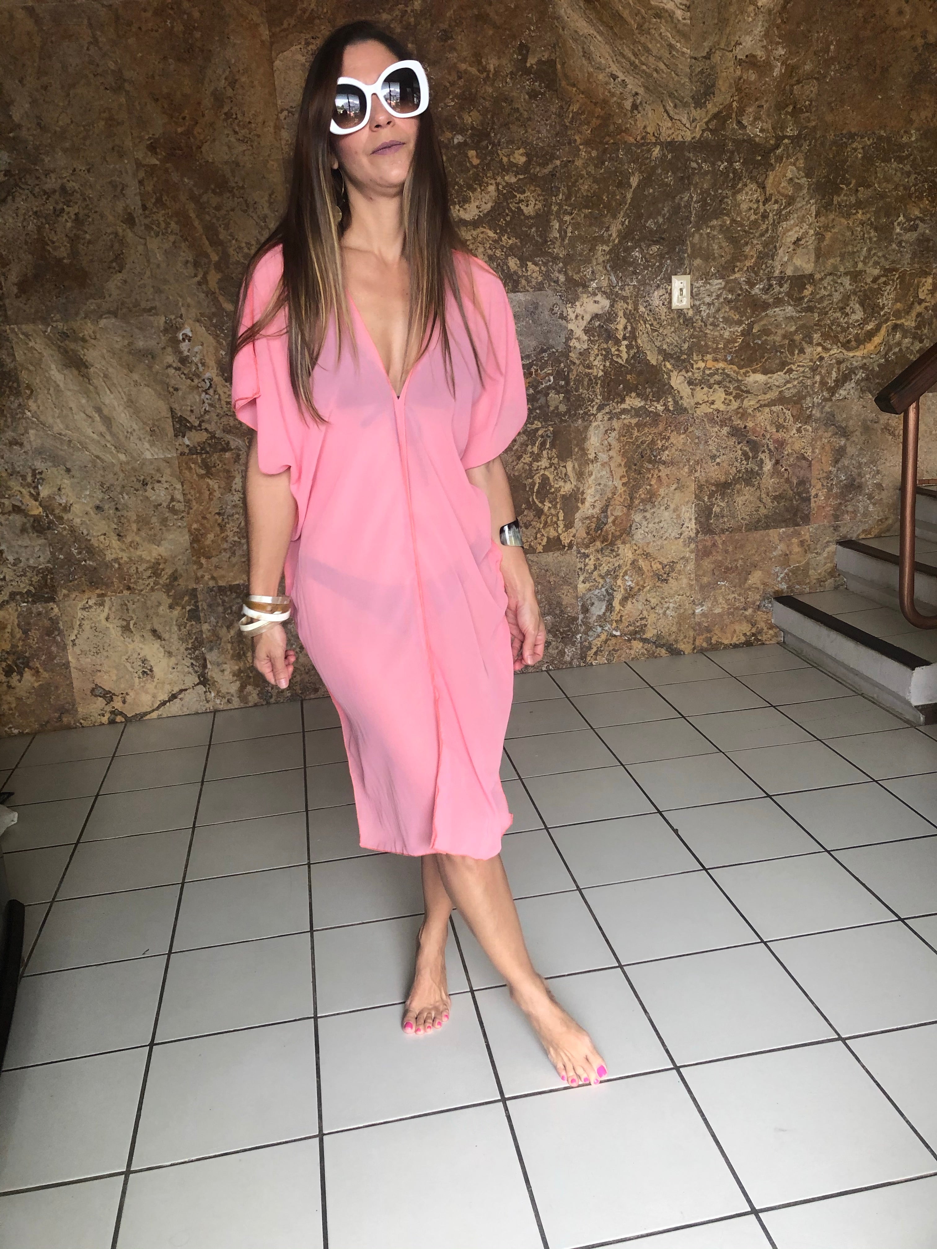 Cover Up V Tunic Dress