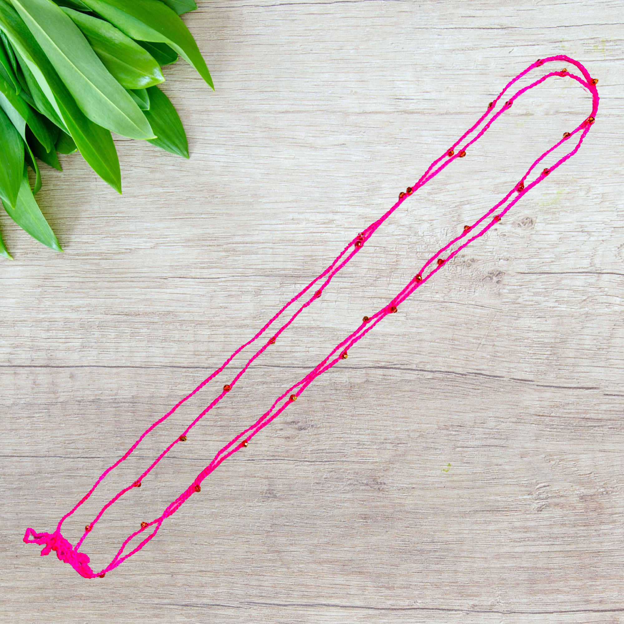 Elan Handmade Crochet String Choker and Bracelet