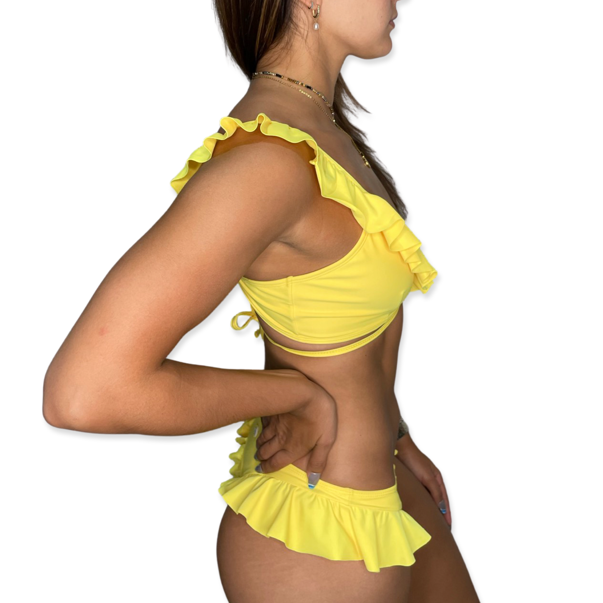 Scanty Ruffle Wrap Bikini Top