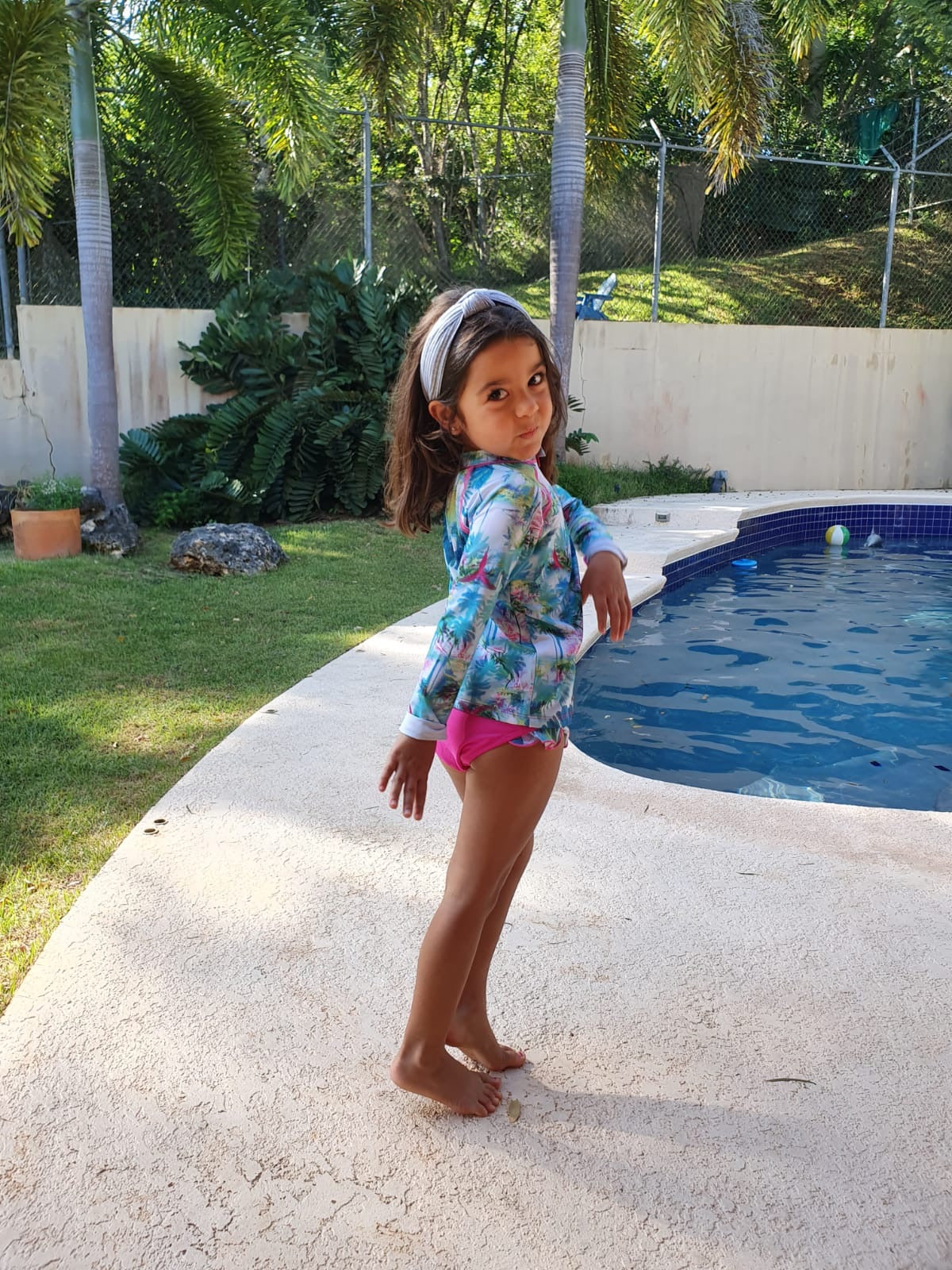 MC Girl Star Rashguard Long Sleeve Bikini Set