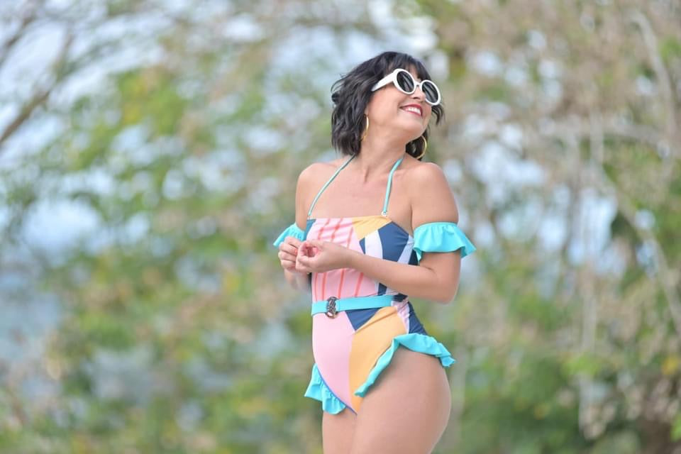 Misty Belted One Piece Swimsuit with Ruffle Sleeves