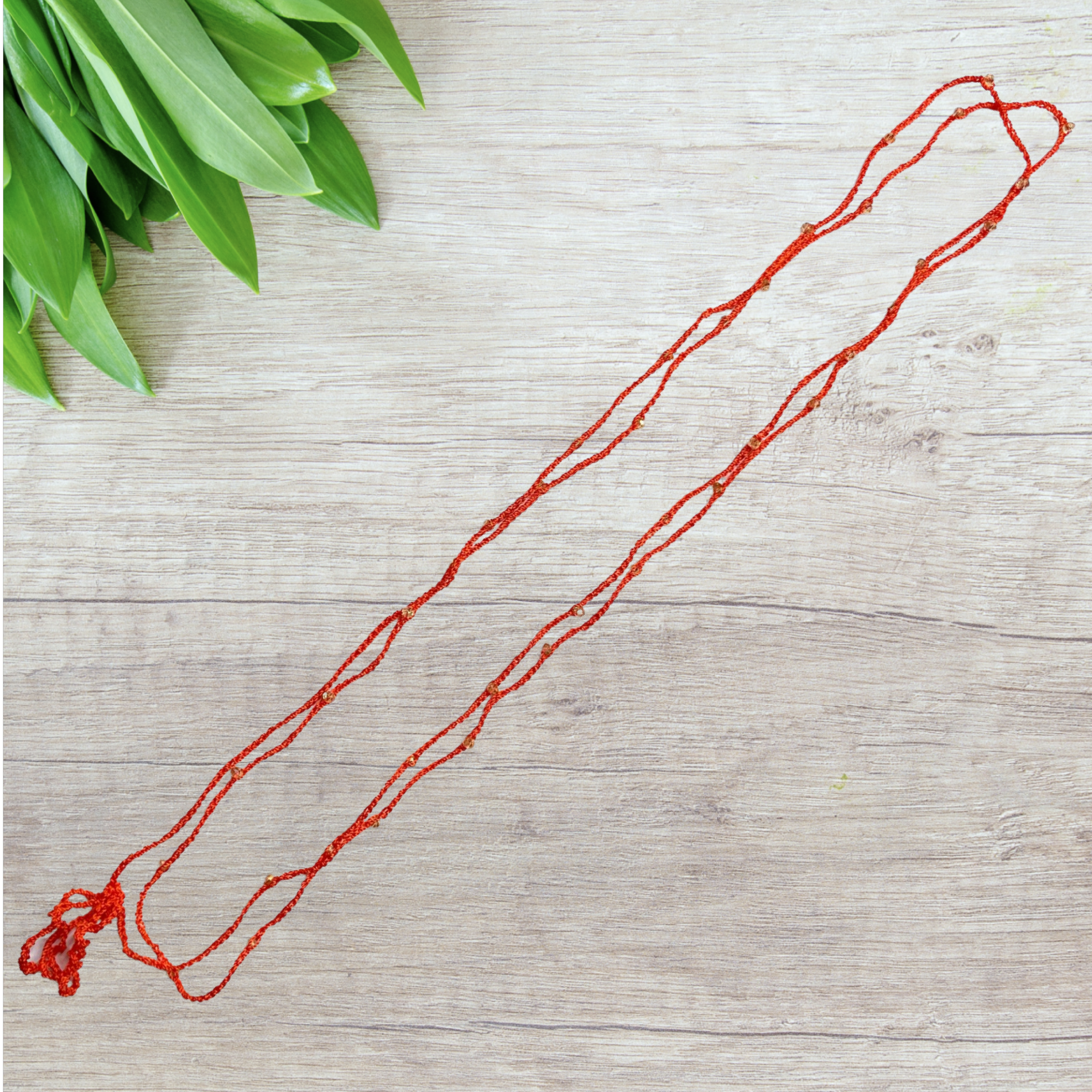Elan Handmade Crochet String Choker and Bracelet