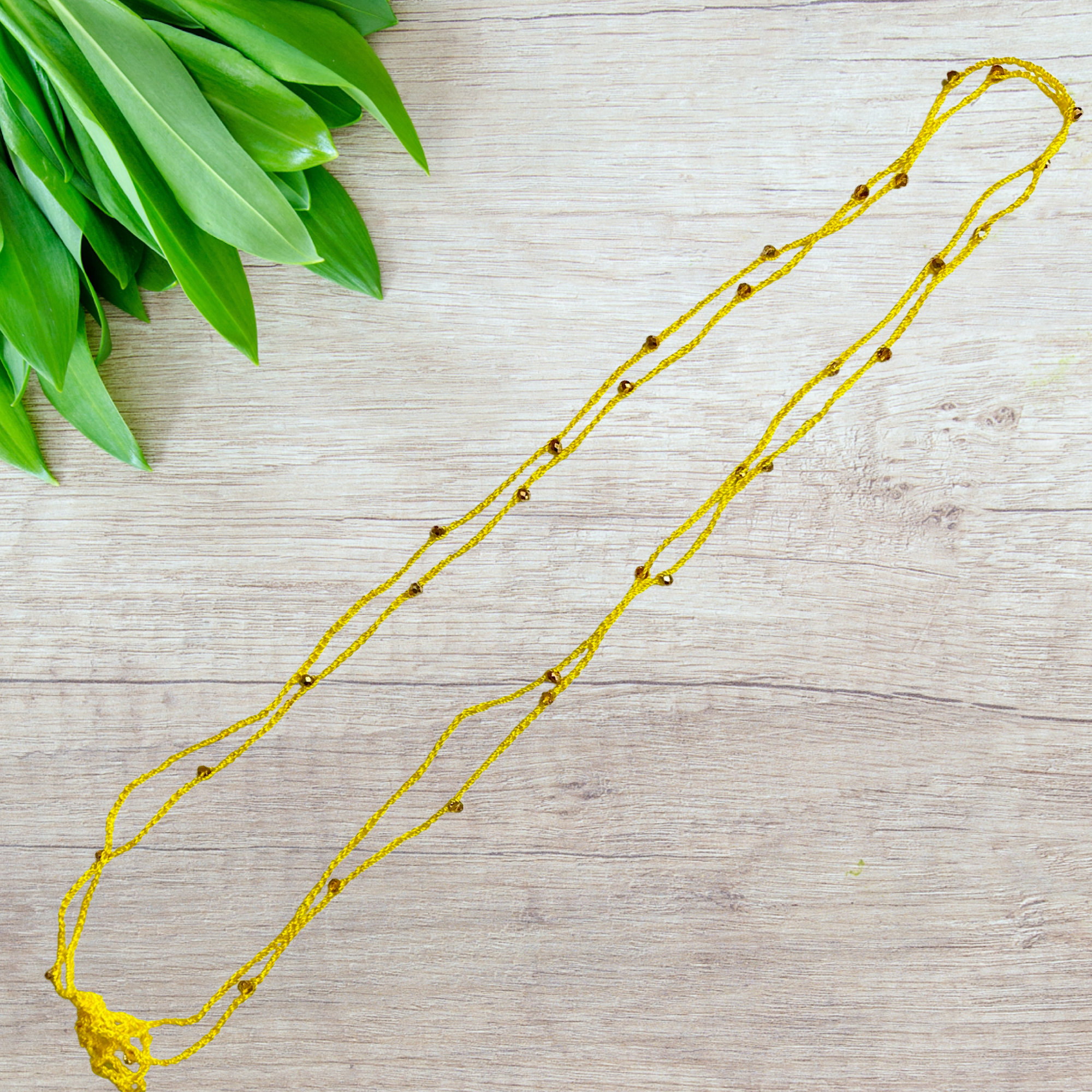 Elan Handmade Crochet String Choker and Bracelet