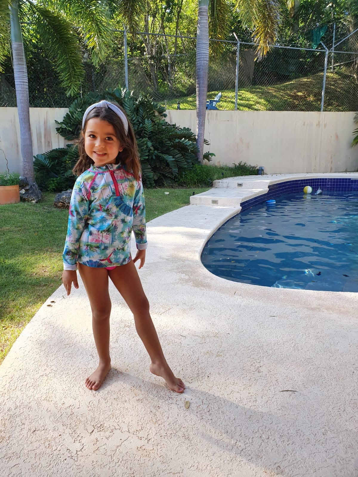MC Girl Star Rashguard Long Sleeve Bikini Set