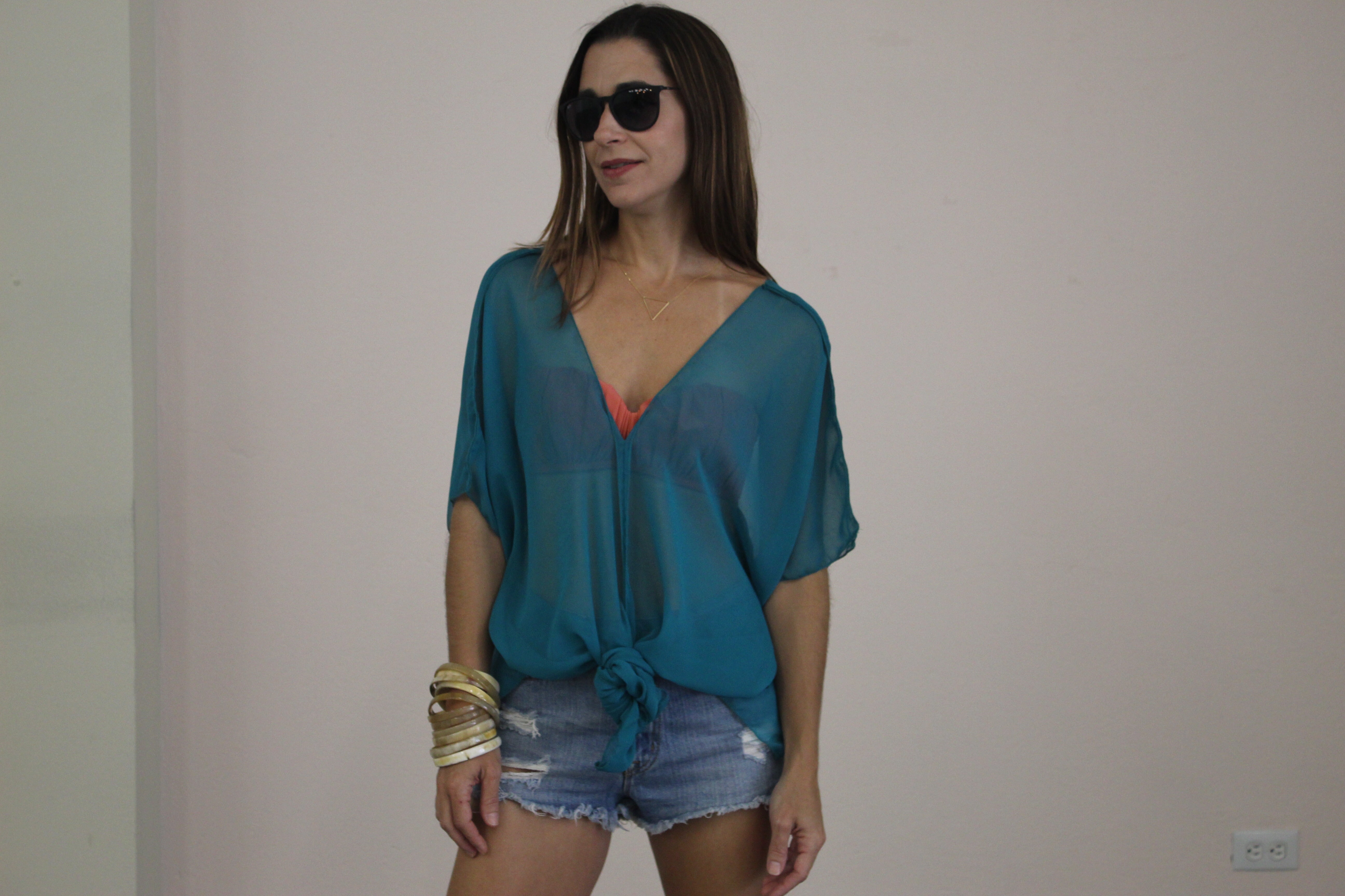 Cover Up V Tunic Dress