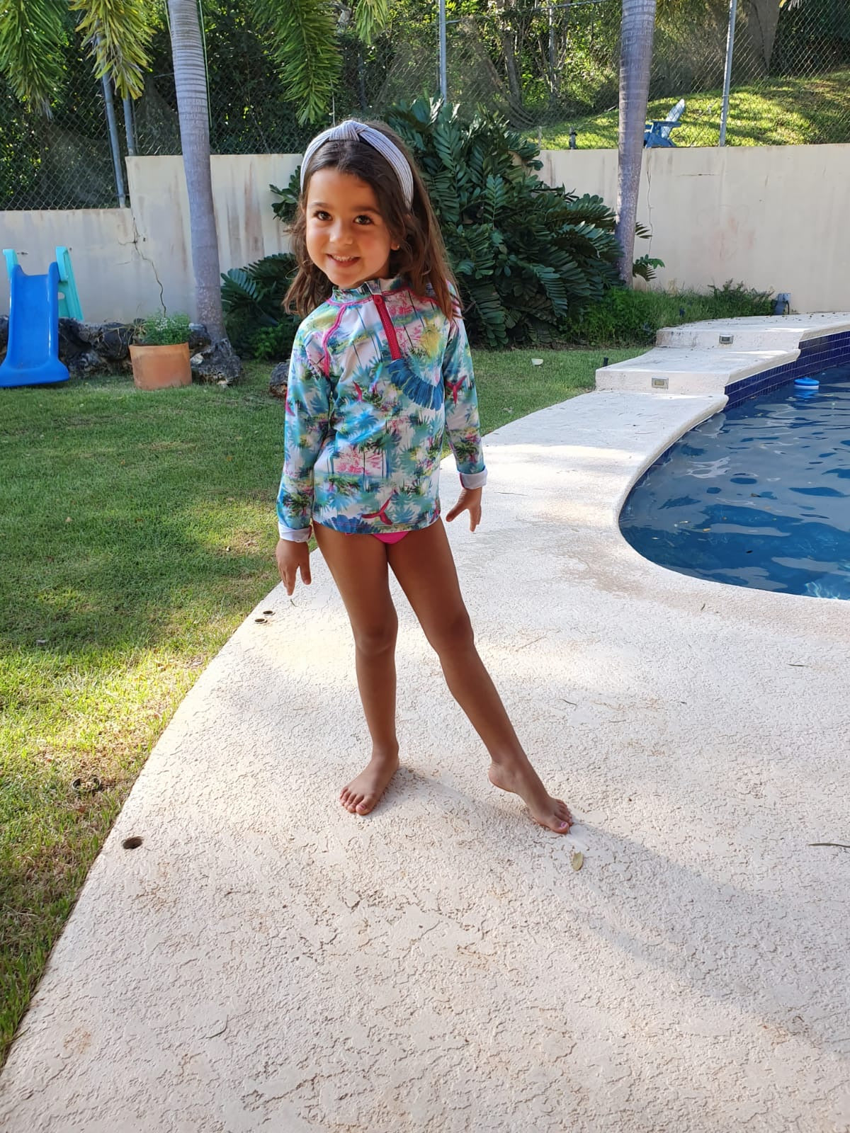 MC Girl Star Rashguard Long Sleeve Bikini Set
