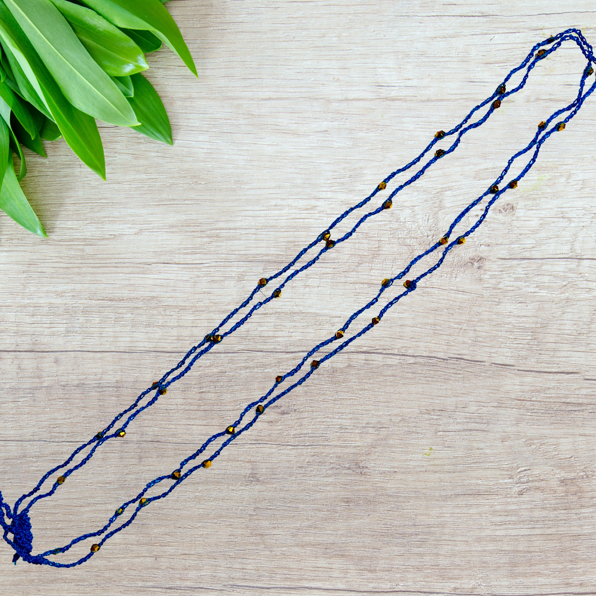 Elan Handmade Crochet String Choker and Bracelet