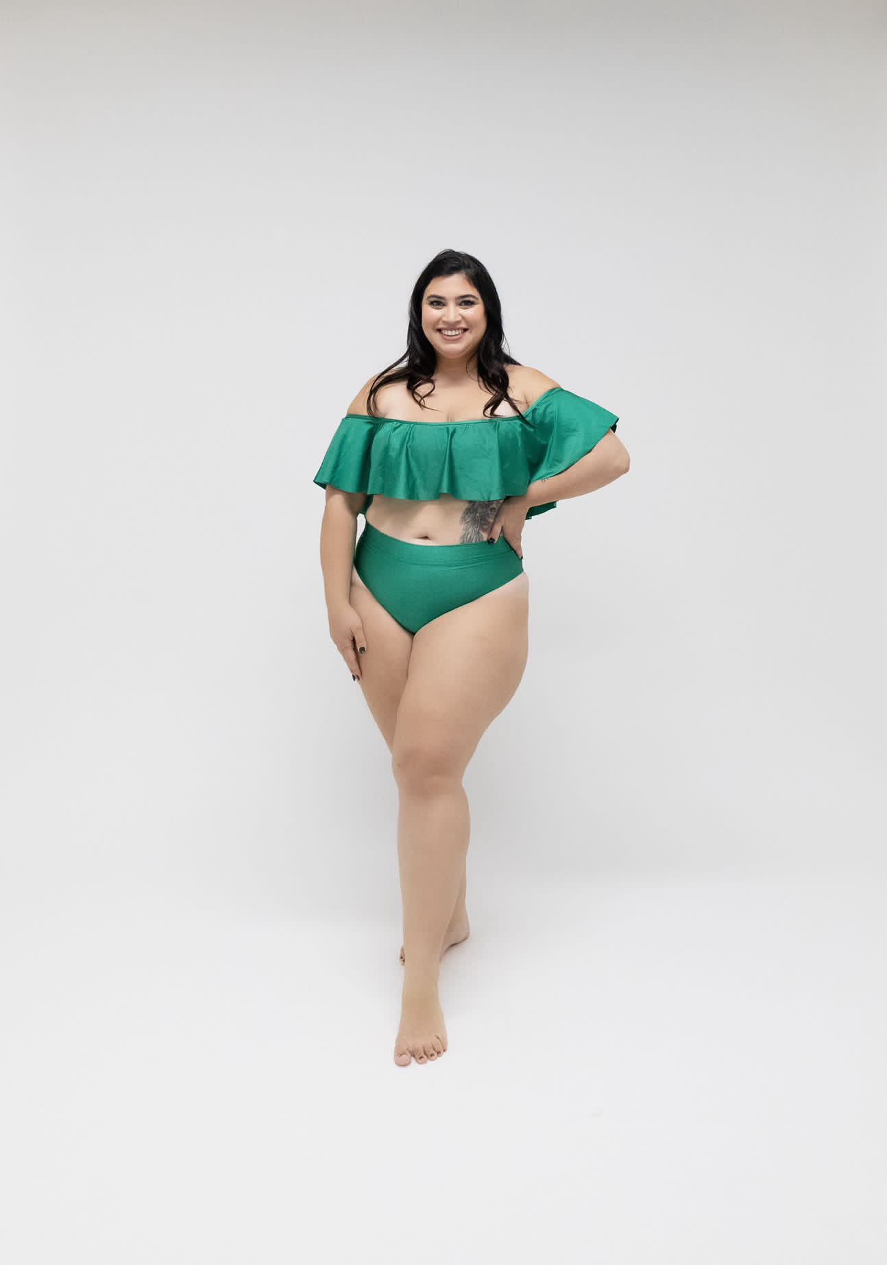 Morro Off Shoulder Ruffle Swimwear Top